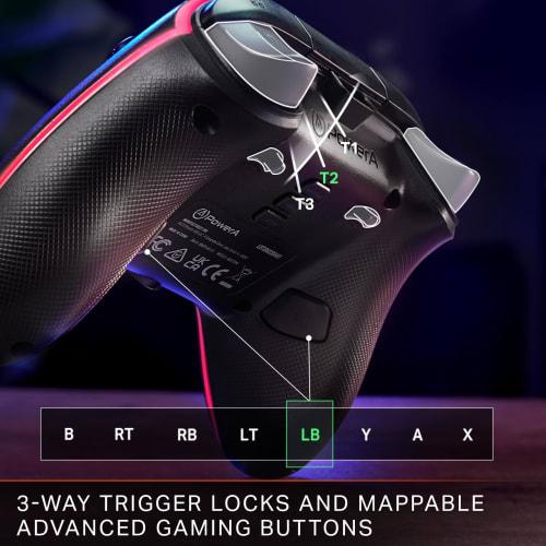 [2 Year Warranty] PowerA Lumectra Advantage Wired Controller - Black for Xbox Series X|S PC Windows 10/11 (Official Licensed) XBGP0140-01