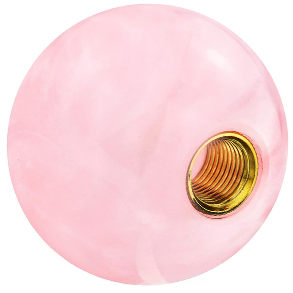 Arenbel Round Ball Shift Knob Car Gear Shift Stick Shifter Handle 2.25" Resin Pink