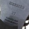 Great HERMES Sandals Romanzo Chaine d'Ancre ankle strap black leather Women 37 Used