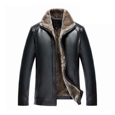 Winter Plus Velvet Thick Fashion Herren Lederjacke