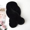 Imitationskaninchenfellschal Doppeltube Doppelball Pelzschal Winter Damen Saison Beidseitig Warm Verdickter Schal