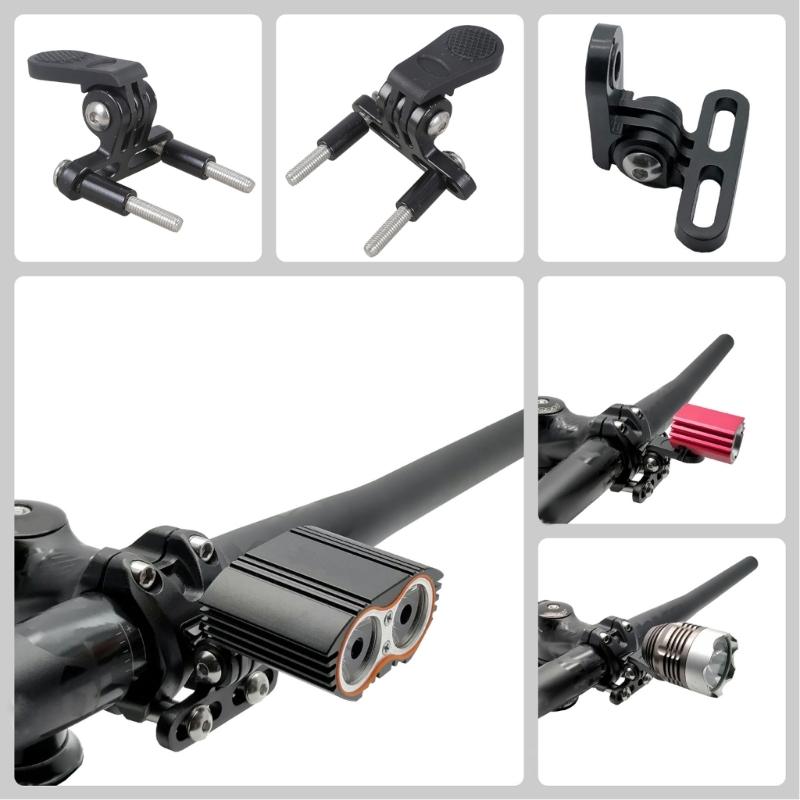 Bicycles Headlight Brackets Center Fork Clamps Handlebars Lamp Stand Bike Flashlight Holder for Bike Ridings Outdoor