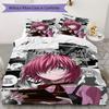 Elfen Lied Anime Pattern Bedding uilt Set uilt Cover Pillowcase Home Decoration Birthday Gift (1 * duvet cover + 2 * pillowcase  without core)41