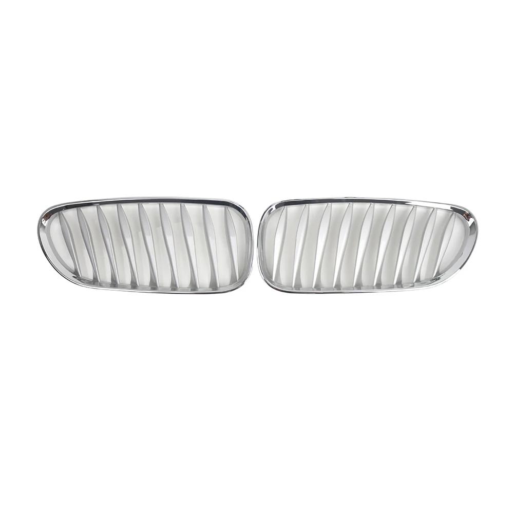 51117117757 For BMW Z4 E85 2003-2008 Chrome Front Bumper Kidney Grill Car Convertible Silver Plating Front Kidney Grille