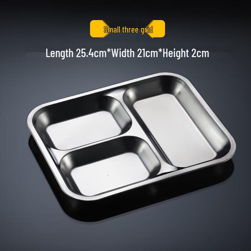 

Stainless Steel Divided Lunch Tray