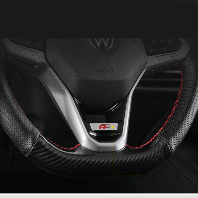 For VW Volkswagen Jetta MK5 Golf Car Steering Wheel Emblem Sticker Decals for Volkswagen VW Golf 8 MK8 Magotan CC Tayron X Touar