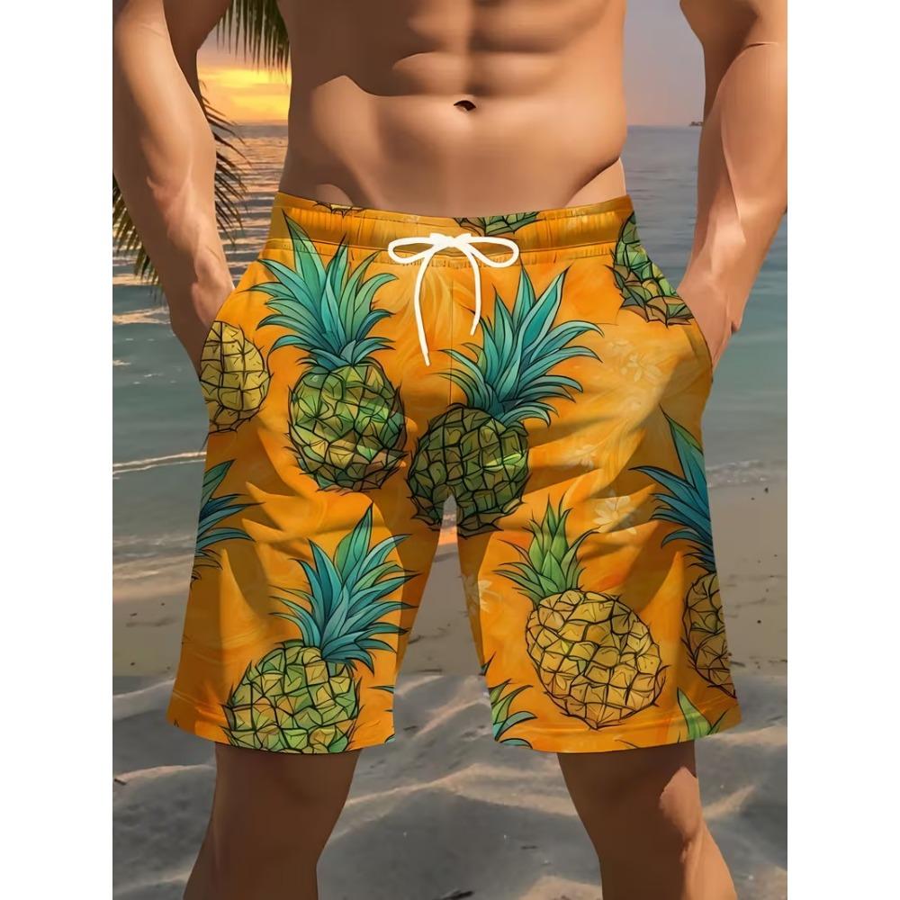 Leaf 3D Print Sport Quick-drying Breatha Men's Beach Shorts Outdoor Street Casual Fashion Beach Vacation Hawaiian Surfing Shorts