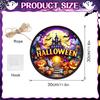 Halloween LED Light Up Hanging Sign for Home Decor (Batteries Not Included)