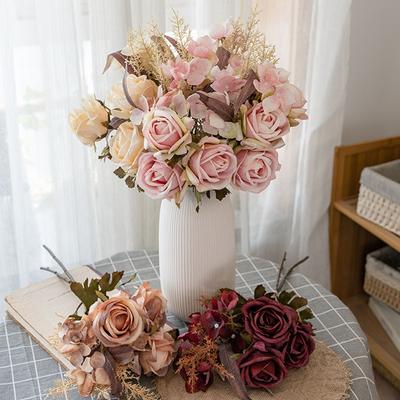 Künstliche Rosensträuße Pflegeleichte Blumen Leichtes Blumenarrangement