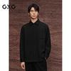 GXG Men's Black Simple Casual Shirt