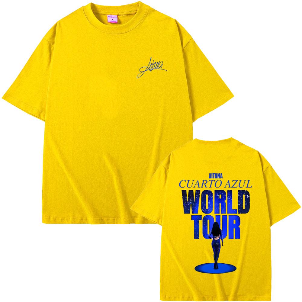 Singer Aitana Graphic T Shirt Fans Gift CUARTO AZUL World Tour 2026 Merch Tshirt Unisex Women Fashion Casual Oversized Tshirts