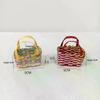 1Pcs Storage Basket Scene Props Dollhouse Mini Woven Flower Basket Carrying Basket Miniature Model Daily Necessities Decor