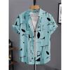 Simple Men's Shirt 3D Printed Retro Fashion Topshort Sleeve Beach Sweatshirt Street Hawaii Short Sleeved Shirt Men's Clothing