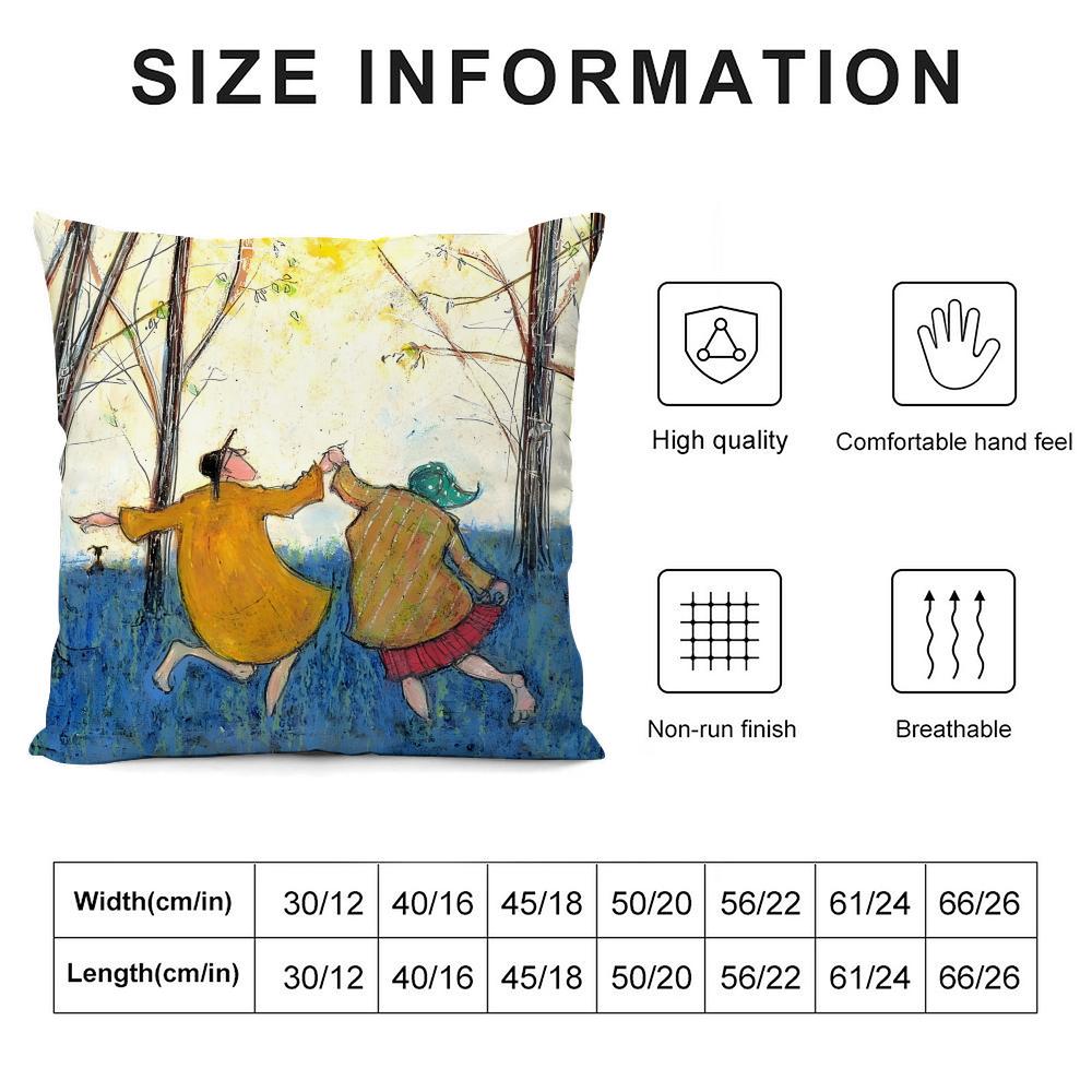 Sam Toft Art Cushion Cover Pillowcase Ultra Soft Skin Friendly Fabric Cloud Like Comfort & Concealed Zipper