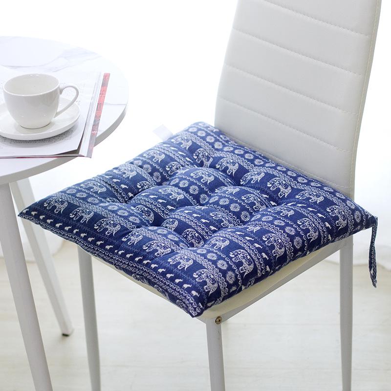 18 Patterns Square Cushion With Strap Not Deformed Tatami Mats Sofa Back Cushion Thick Classroom Seat Pads Stool Chair Cushion