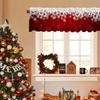 1PC Semi-Sheer Easy Install Swag Valance Atmosphere Scarf Xmas Bedroom No-Drill Christmas Festive Valance Holiday 137x45cm