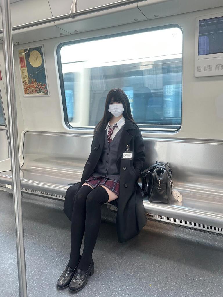 Women's Black Mid-Length Trench Coat - 2023 Spring/Autumn, School Uniform JK Korean Style, Petite Fit.