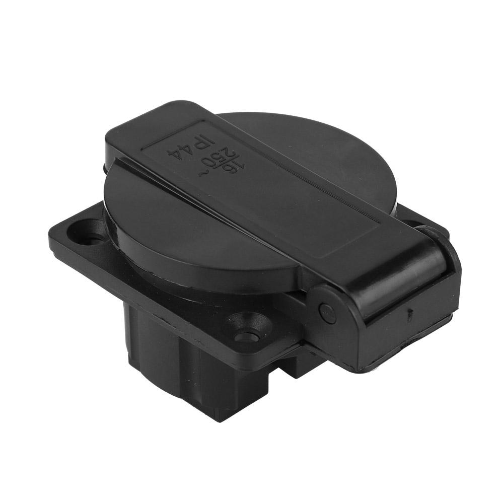 Industrial Waterproof Black German Style Socket for Generator 250V 16A