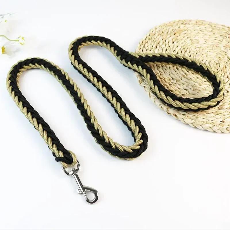 Nylon Dog Harness Leash For Medium Large Dogs Leads Pet Training Running Walking Safety Mountain Climb Dog Leashes Ropes Supply