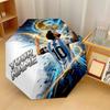 Lionel Messi Automatic 3‑Fold Umbrella 8‑Rib Windproof Folding Umbrella Sun Rain Protection For Outdoor Travel Daily Use