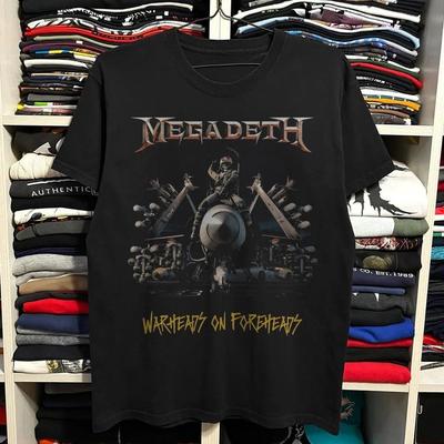 New Megadeth Warheads Heavy Metal Music Band Black Cotton Tshirt Size S5XL Unisex T-Shirt