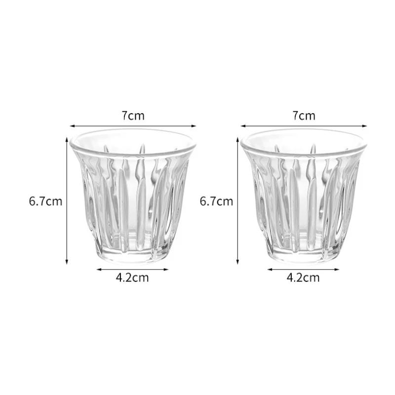 

JUSTINLAU 2pcs 90/130/160/200ML Clear Coffee Cup Heat-resistant Party Cocktail Beer Cup Breakfast Milk Cappuccino Glass Cup 90-200ml