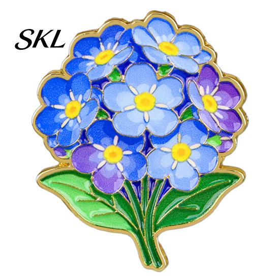 Durable Metal Brooch Zinc Alloy Pin, Colorful Flower Shape Lapel Smooth Polished Edge Edges Enamel Badge for Coats Scarves Canvas Bags Gift