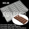 Polycarbonat Schokoladenformen Quadratisch Rund Süßigkeiten Süßwarenriegel Form Backen Kuchen BonBon Süßwarenwerkzeuge Backzubehör