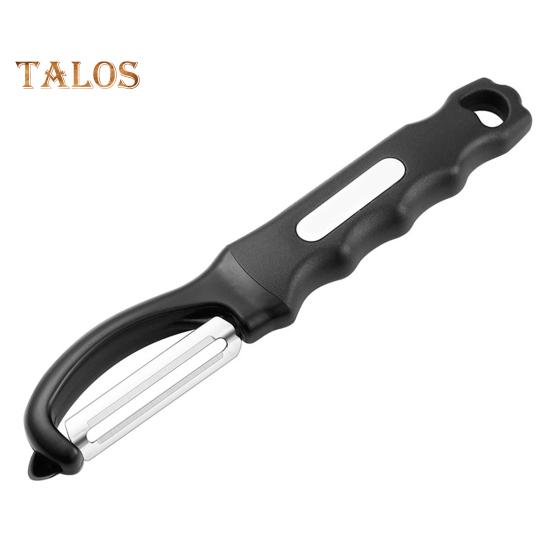 

Поворотная овощечистка с средством для удаления пятен Двойные лезвия из нержавеющей стали Удобная ручка Легко чистящаяся овощечистка для кухни чёрный