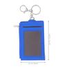 PU Card Holder Keychain Wallet for Work Ids Business Cards Bus Pass Waterproof Keyring Small Credit Card Case Badge Sleeve