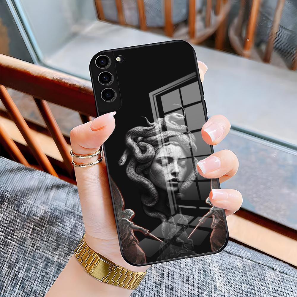 

M-Medusa Mythology Phone Case For Samsung S26 S25 Plus S20 S20 Plus S22 Ultra S23 FE S21 Plus S21 Ultra Glass Cover Samsung S23 Ultra