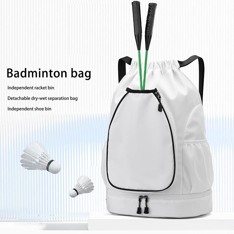 Tennis Schläger Rucksack Fassungsvermögen für 2 Schläger Badminton Sporttasche Großes Fassungsvermögen Gymnastikbeutel Professionelle Fitnesstasche mit Schuhfach