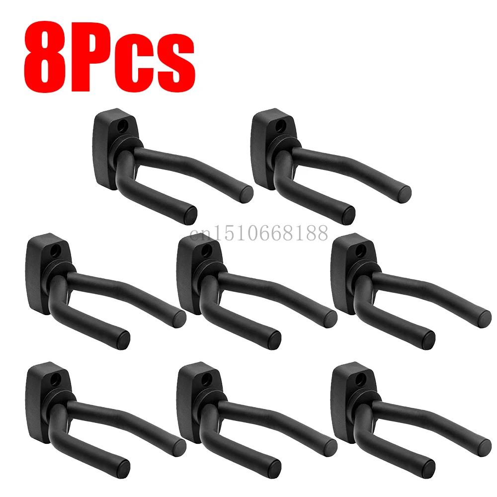 1-10Pcs Guitar Wall Mount Hanger Black Guitar Hanger Wall Hook for All Size Guitars Bass Mandolin Banjo Ukulele Guitar Accessory