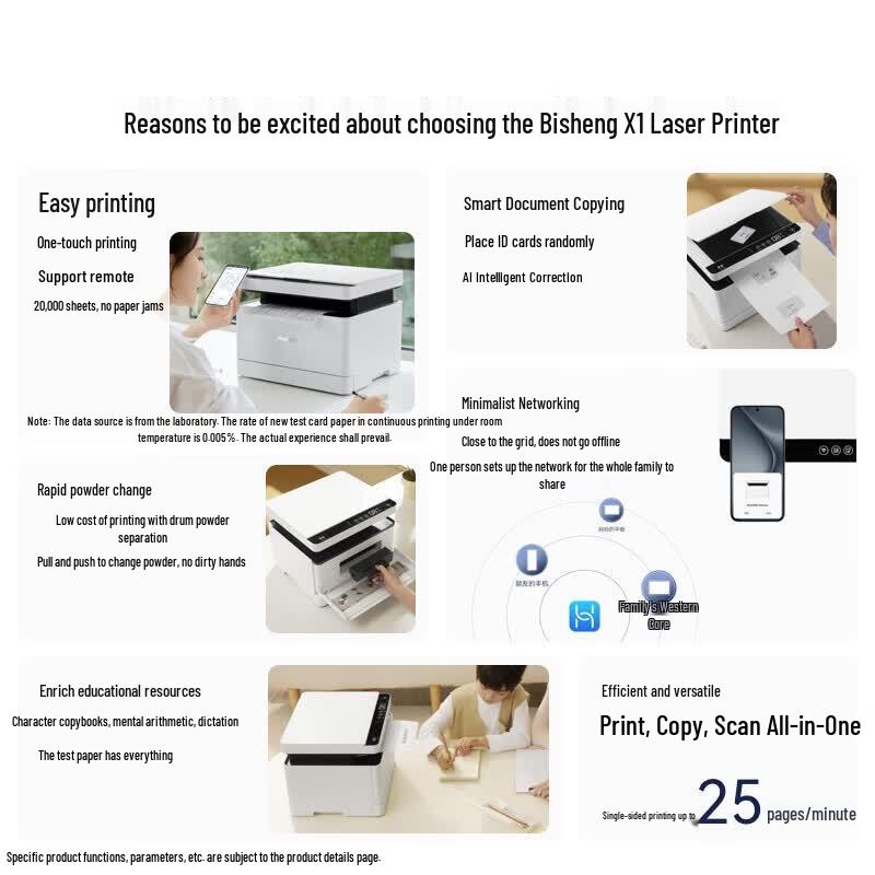 Huawei Bisheng X1 A4 Monochrome All-in-One Laser Printer CN Plug (adapter Included)