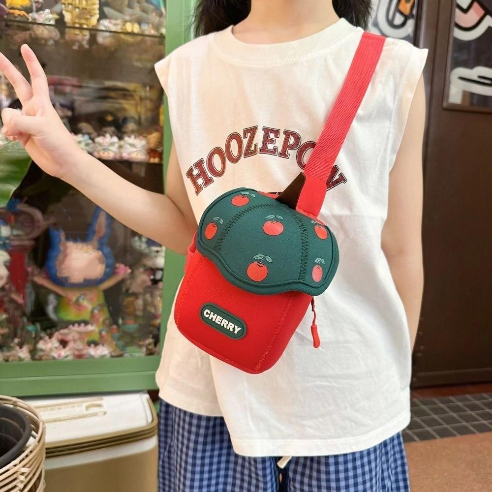 Strawberry Children Backpack Cloth Students Chest Bag Cute Children's Crossbody Bag  Travel