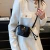 Trendy Color Block Mini Bucket Bag For Girls  Cute PU Leather Crossbody Bag Lightweight Drawstring Shoulder Bag For School Parties
