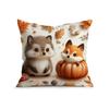 Hedgehog Fox Pumpkin Pillowcase Cushion Polyester 45X45Cm Throw Pillow Cover Sofa Chair Bed Cushion Cover Pillowslip Home Decor