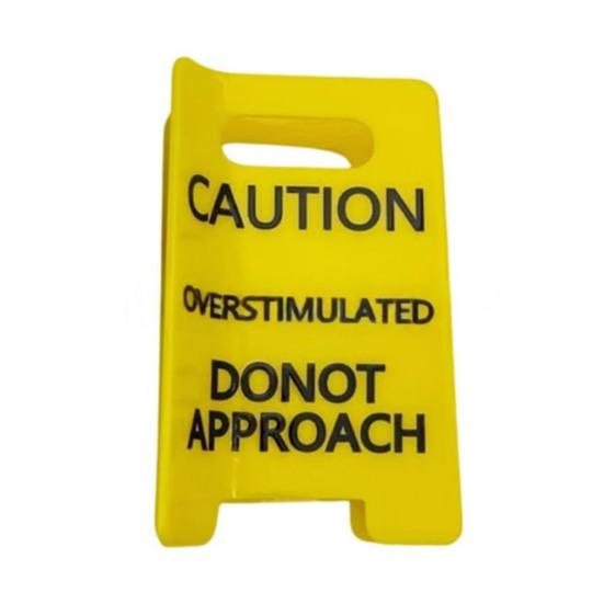 1/2Pcs Overstimulated Warning Sign Hair Claw Strong Grip Thick Hair Funny Yellow Caution Hair