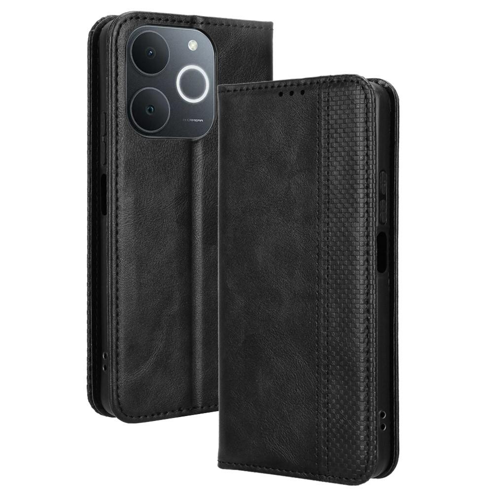 Skórzane etui dla Realme Note 70T 4G/Narzo 80 Lite 4G/Realme C71 4G (Indie) Portfel Stojak Tekstura Retro Pokrowiec na Telefon