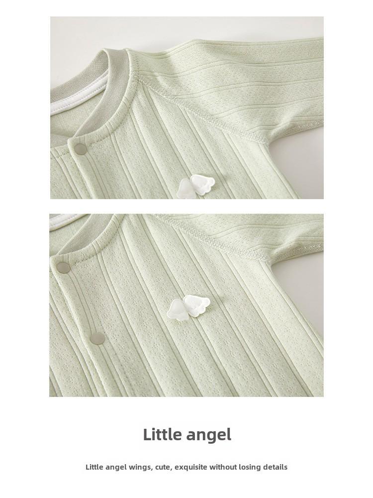 Newborn Pure Cotton Long-Sleeve Jumpsuit for Spring/Autumn - Baby Romper Pajamas for Crawling