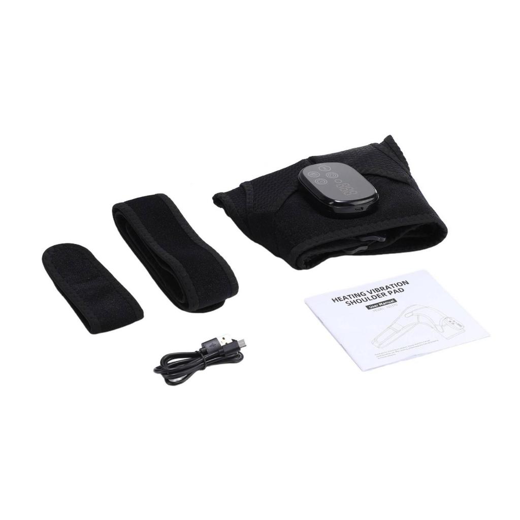 Heated Vibrating Shoulder Massage Pad Rechargeable with