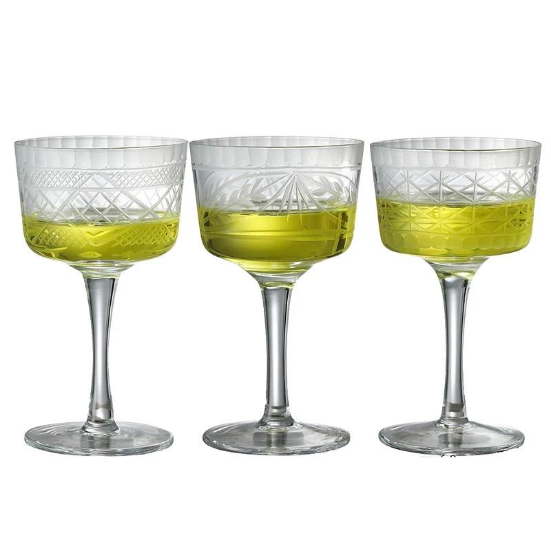 

4PCS 150ML Martini Glass Crystal Cocktail Cup Cocktail Glass Set of 4 150ml