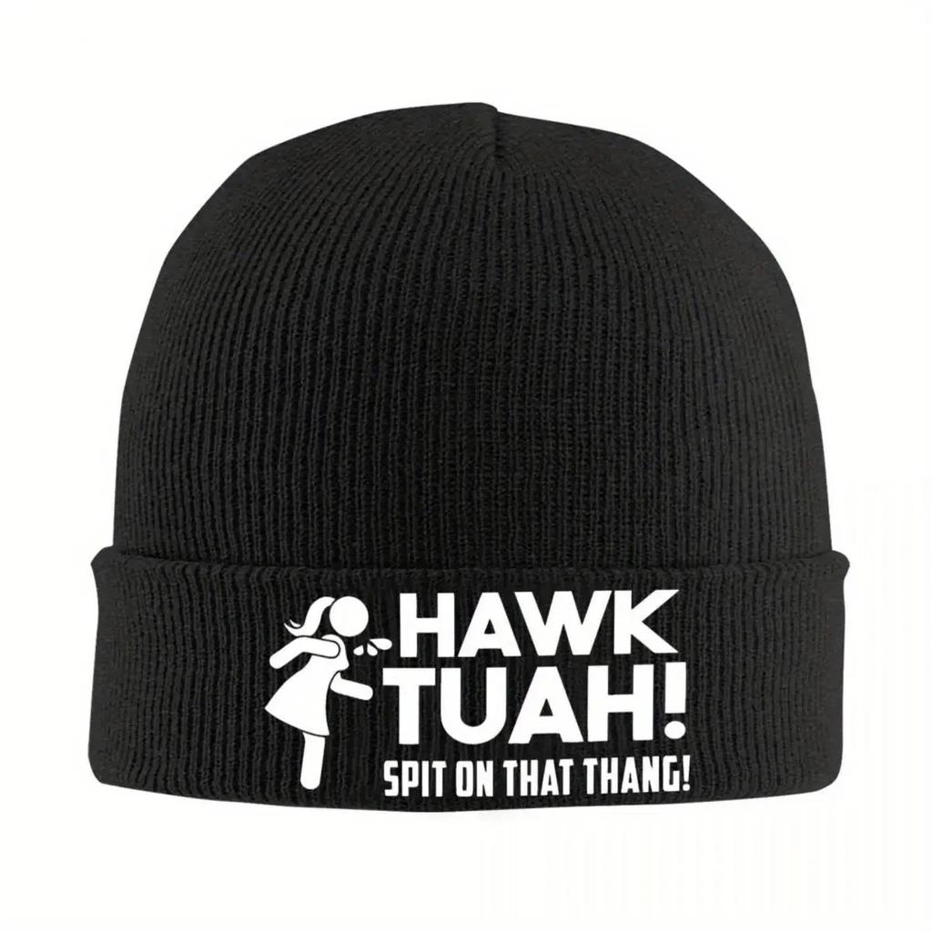 New Hawk Tuah Spit On That Thang Knitted Caps Womens Unisexs Beanie Autumn Winter Hat Crochet Melon Cap
