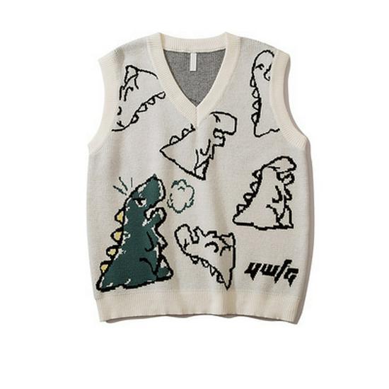 Unisex Dinosaur Knitted Wool Sweater