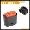 1Pc 1mm Series Universal Automotive ECU Connector - Car RV Truck Female Electrical Wire Connector Plug Waterproof - Plastic Black Orange 18 Pin