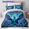 Peacock Pattern Bedding Quilt Set Quilt Cover Pillowcase Home Decoration Birthday Gift (1 * Duvet Cover + 2 * Pillowcase, Without Core)