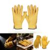 Work Gloves Cowhide Leather Gardening Mechanical Welding Safety For Industrial Use