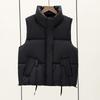 Vest jacket down cotton autumn and winter outer wear vest women's student fashion vest versatile new vest milk tea