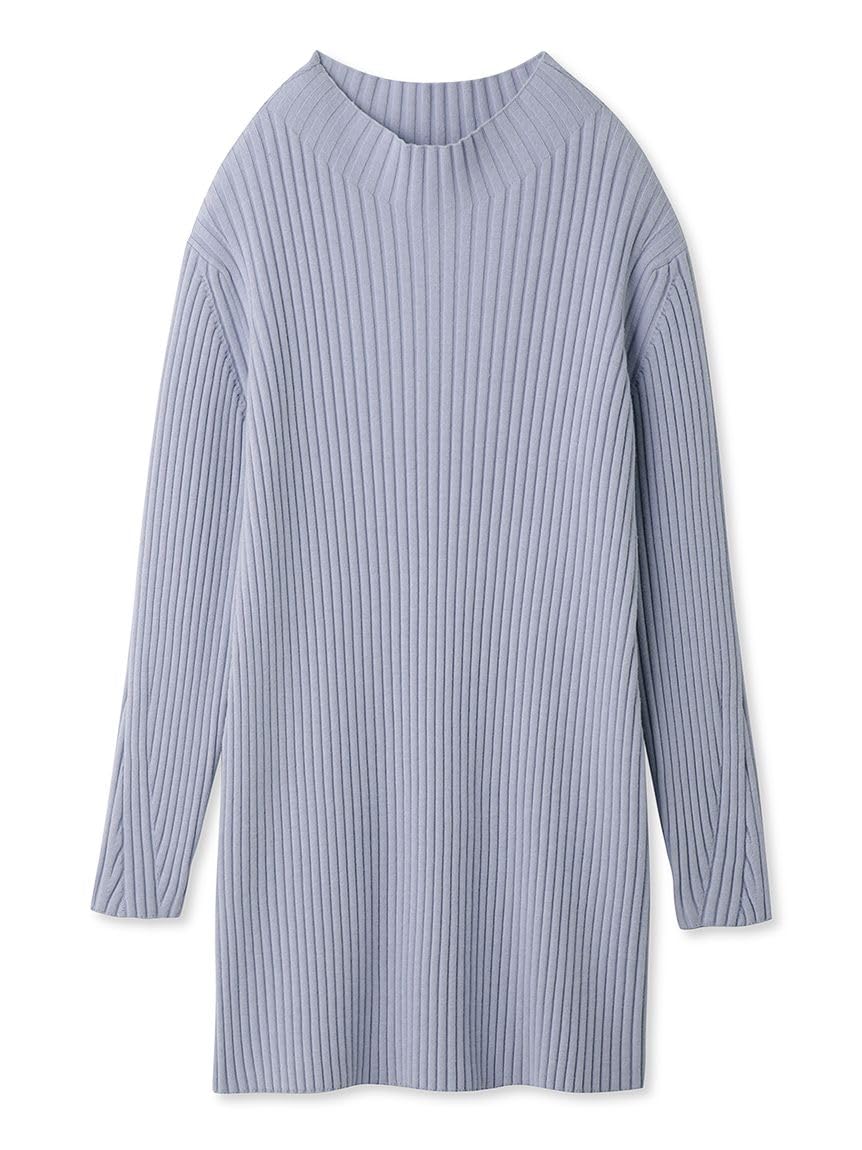 

Snidel Sus Wide Rib Mini Knit Dress SWNO234017 LBLU Women s