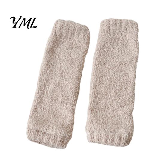 Thermal Cold Protection Socks Thickened Knee Sleeve for Women, Winter Warm Coral Fleece Leg Warmers, Breathable Autumn Home Essentials Pads